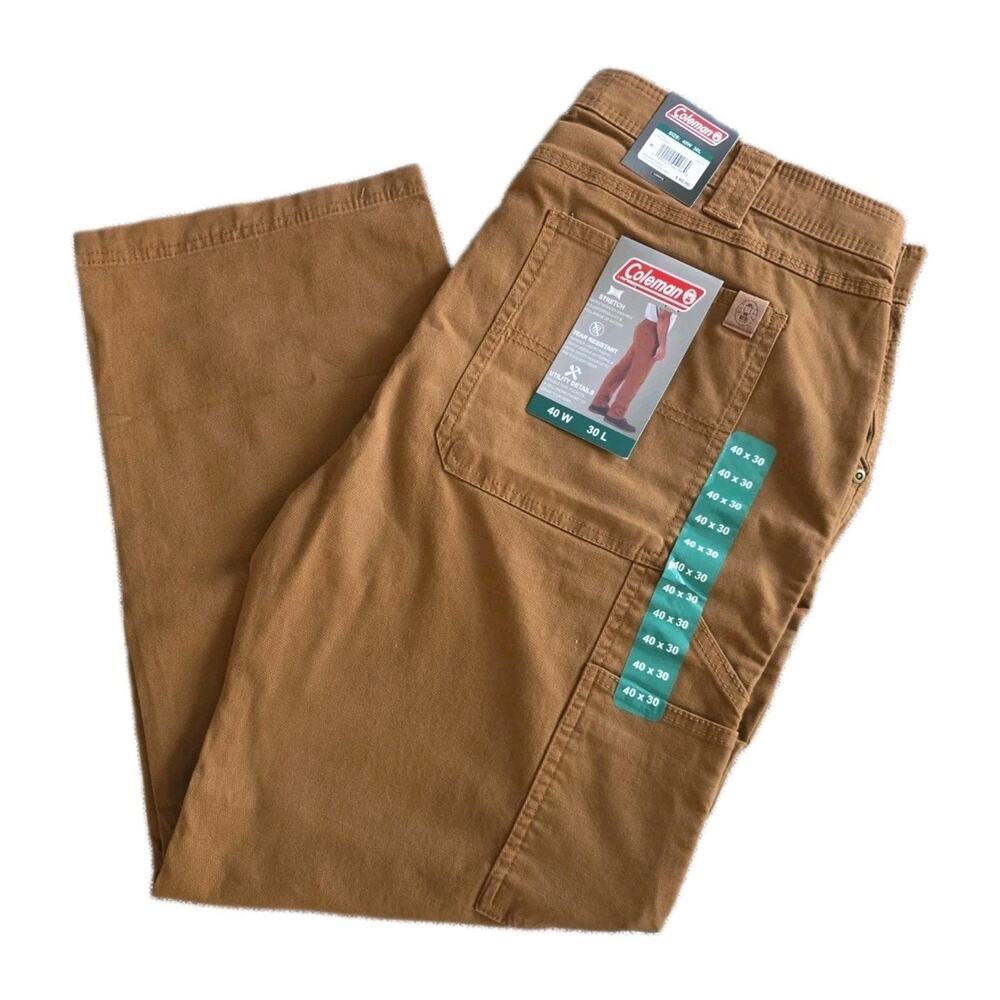 NWT Coleman Mens Stretch Utility Work Pants Sz 40x30